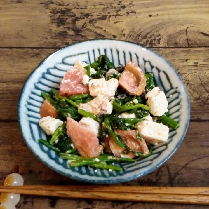 ♪おかかの風味♡ほうれん草と豆腐の和風サラダ♪